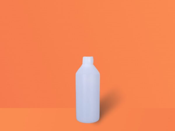 White colour plastic taper bottle by Mono Industries placed on a table